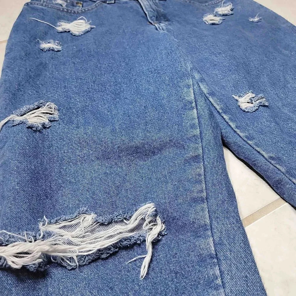 L.L. Bean Distressed Relaxed Fit Denim Jeans